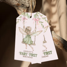 Rosa Bow Fairy First 1st Birthday Personlig