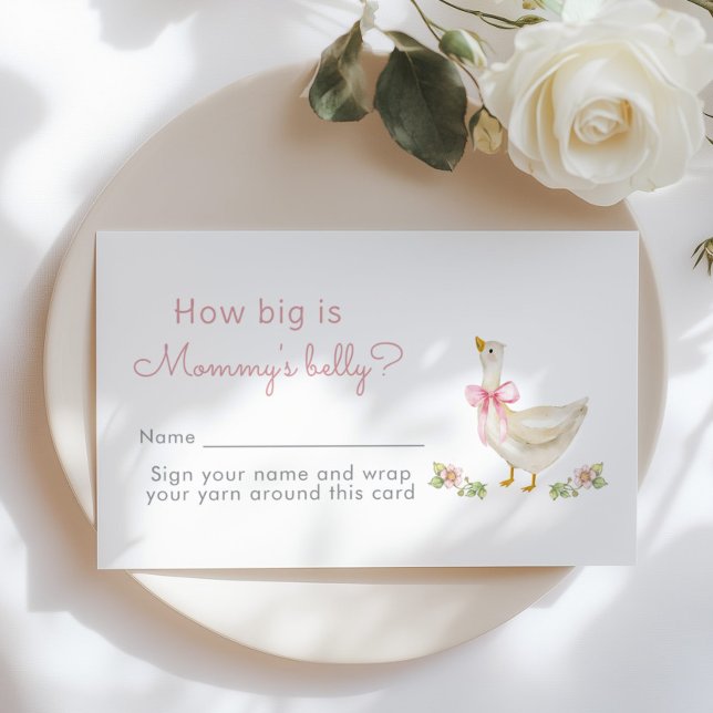 Rosa Bow Fånig goose Hur stor är magen? Tilläggskort (Skapare uppladdad)