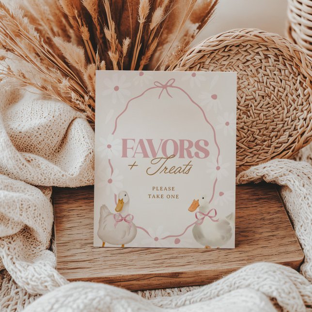 Rosa Bow-Fåniget Goose Coquette Favoriter och Trea Poster (Skapare uppladdad)