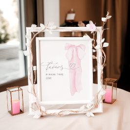 Rosa Bow-favoriter med minimalistbabybabyskor Poster