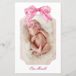 Rosa Bow Finare ONE Birthday Milestone Banner