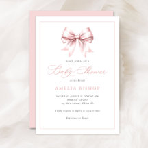 Rosa Bow Flicka Elegant Baby Shower