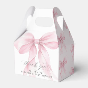 Rosa Bow Flicka Shower elegant Presentaskar