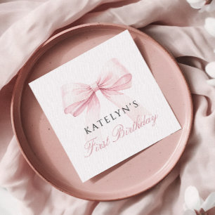  Rosa Bow första födelsedag Pappersservett