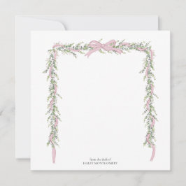 Rosa Bow Garland EnKue Liner Tack Kort