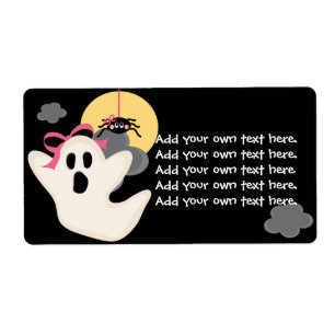 Rosa Bow Ghost Spider-etiketter Fraktsedel