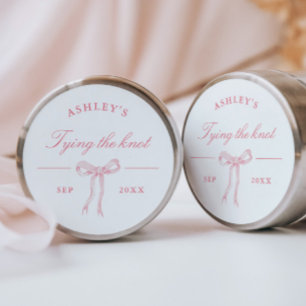 Rosa Bow-Gifter sig Runt Klistermärke