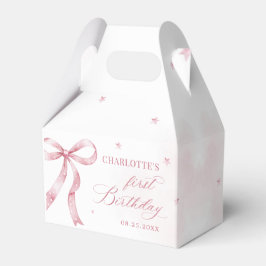 Rosa Bow Girl 1st Birthday Party Presentaskar