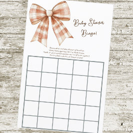 Rosa Bow Girl Baby Shower Bingo
