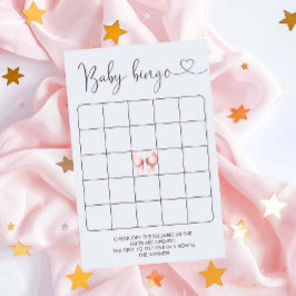 Rosa Bow Girl Baby Shower Bingo Game