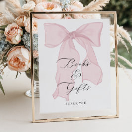 Rosa Bow Girl Baby Shower Bokar and Gifts Poster