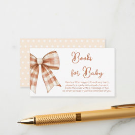 Rosa Bow Girl Baby Shower Bokar for Baby Tilläggskort