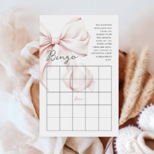 Rosa Bow Girl Baby Shower Gift Bingo Activity Game
