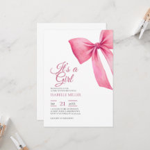 Rosa Bow Girl Baby Shower