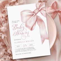 Rosa Bow Girl Baby Shower