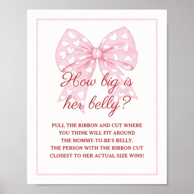 Rosa Bow Girl Baby Shower... Poster (Framsidan)