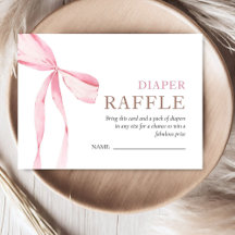 Rosa Bow Girl Baby Shower Raffle