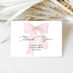 Rosa Bow Girl Baby Shower Tack Kort