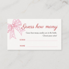 Rosa Bow Girl Baby Shower vet hur många barn det ä Tilläggskort
