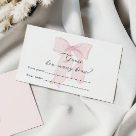 Rosa Bow Girl Baby Shower vet hur många bröst det  Tilläggskort