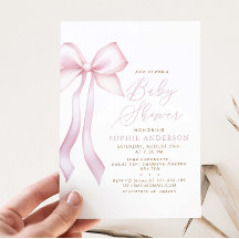 Rosa Bow Girl Modern Baby Shower