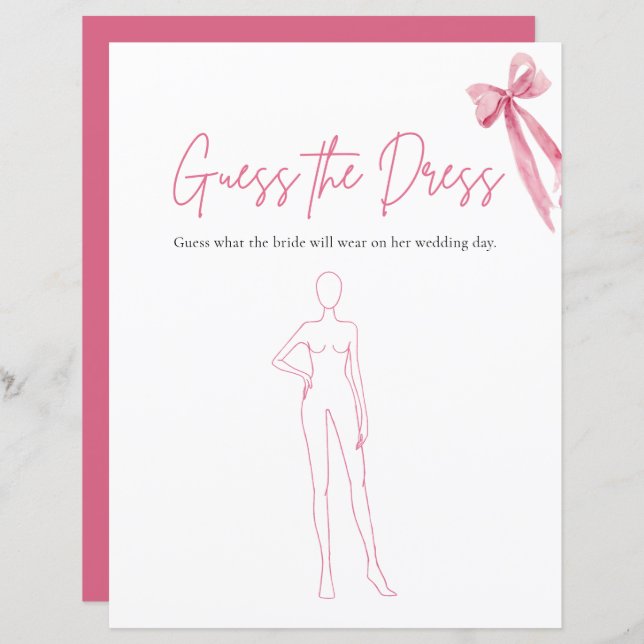 Rosa Bow gissar Möhippan Dress (Fram/baksida)