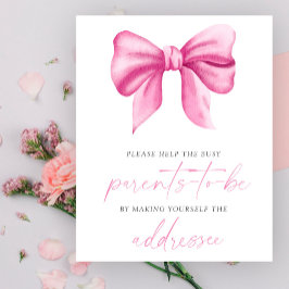 Rosa bow - Help the Busy Parents to be Addressee Poster