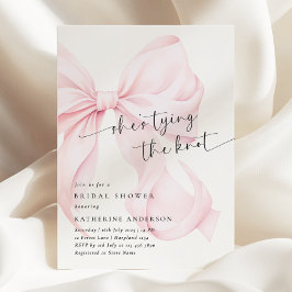 Rosa Bow Hon är Gifter sig Möhippa Inbjudningar