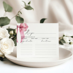 Rosa Bow Hon är gifter sig Möhippa Recept Card