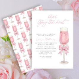  Rosa Bow Hon Gifter sig Möhippa Inbjudningar