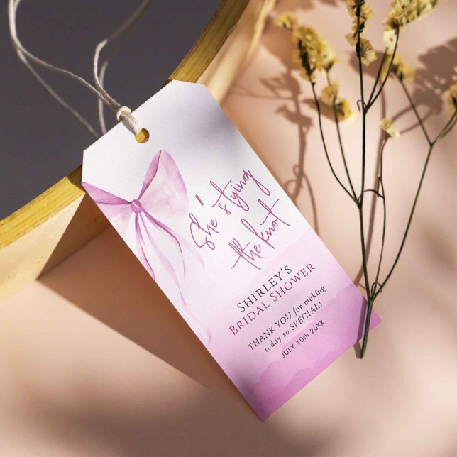  Rosa Bow Hon Gifter sig Möhippa Presentetikett (Skapare uppladdad)