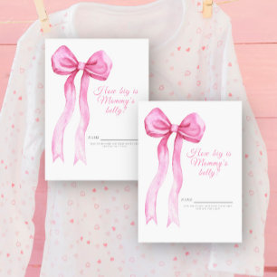 Rosa Bow Hur stort är mamma belly-spelet? Tilläggskort
