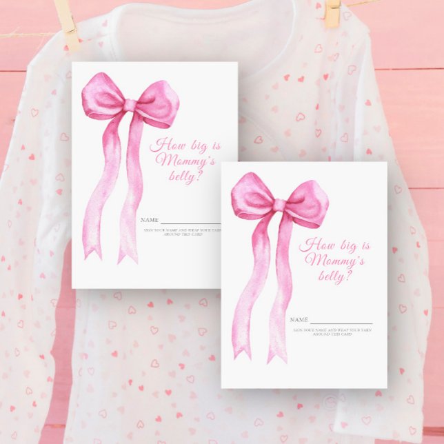 Rosa Bow Hur stort är mamma belly-spelet? Tilläggskort (Skapare uppladdad)