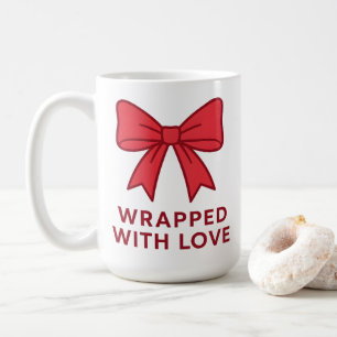 Rosa Bow inkapslad med Kärlek Coquette Aesthetic Kaffemugg