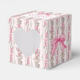 Rosa Bow Kärlek Shack Baby Shower GIft Presentaskar