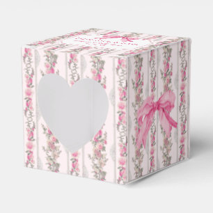 Rosa Bow Kärlek Shack Baby Shower GIft Presentaskar