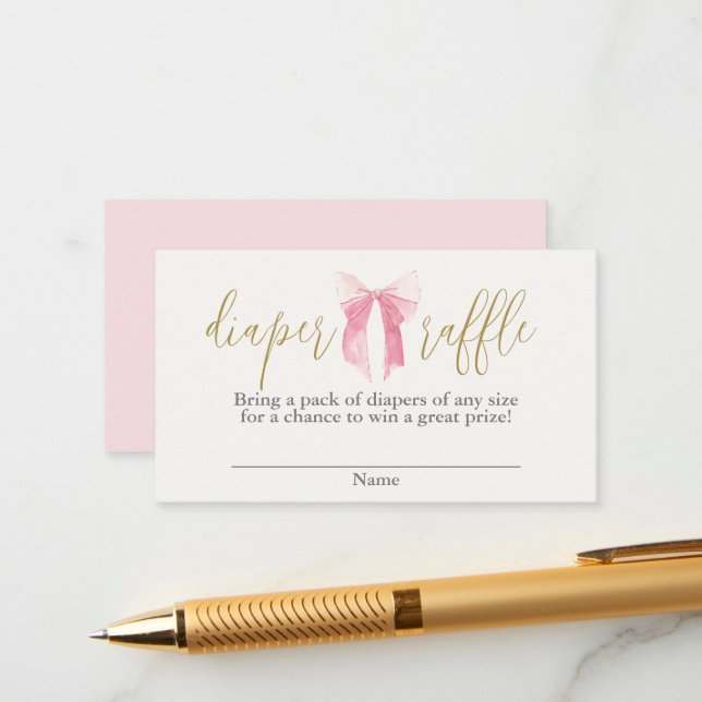 Rosa Bow-kort för dykande hölje Tilläggskort (Fram/Back In Situ)