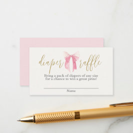 Rosa Bow-kort för dykande hölje Tilläggskort