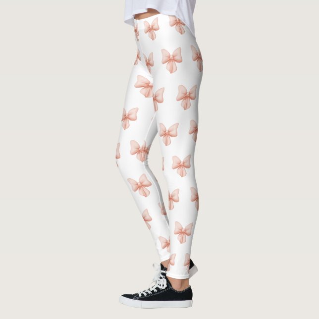 Rosa Bow Leggings (Vänster)