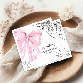 Rosa Bow Little Boo Halloween Baby Shower Napkin Pappersservett