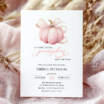 Rosa Bow Little Pumpkin på Way Baby Shower