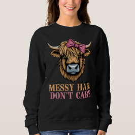 Rosa Bow, Messy Hair bryr sig inte T Shirt