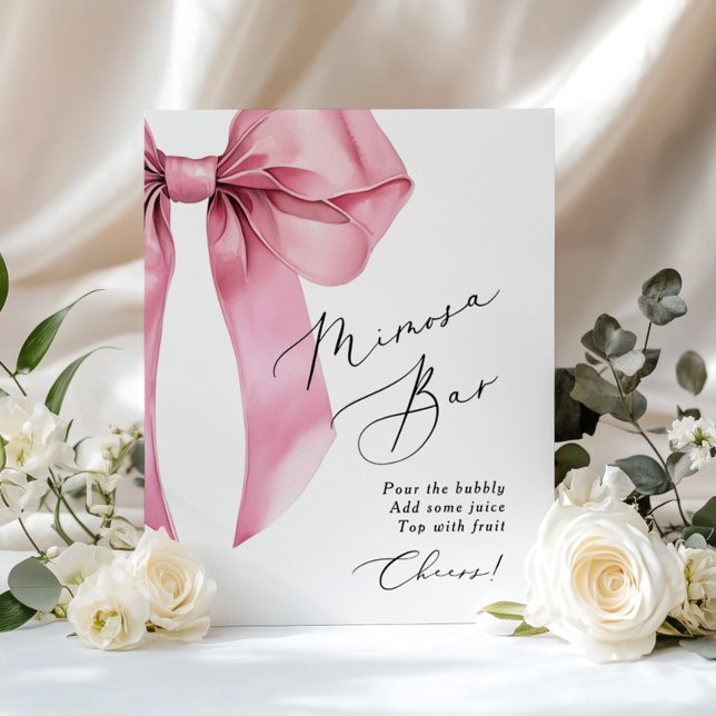 Rosa Bow Mimosa pub Coquette Möhippa Poster (Skapare uppladdad)