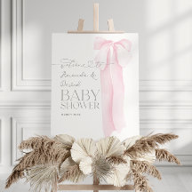 Rosa Bow minimalist Girl Baby Shower