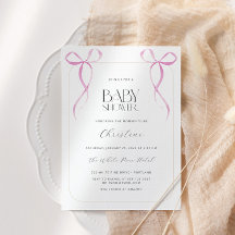 Rosa Bow minimalist Girl Baby Shower