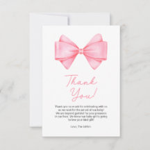 Rosa Bow Modern Girl Baby Shower