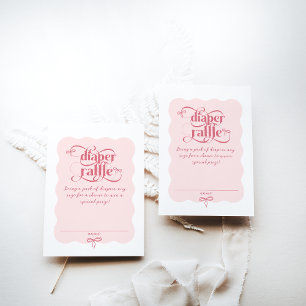 Rosa Bow Modern Minimal Vågigt babykläder, blöjor Tilläggskort