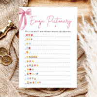 Rosa Bow Möhippa Emoji Pictionary-spel