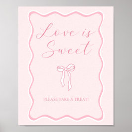 Rosa Bow Möhippa Kärlek är Sweet Favor Poster