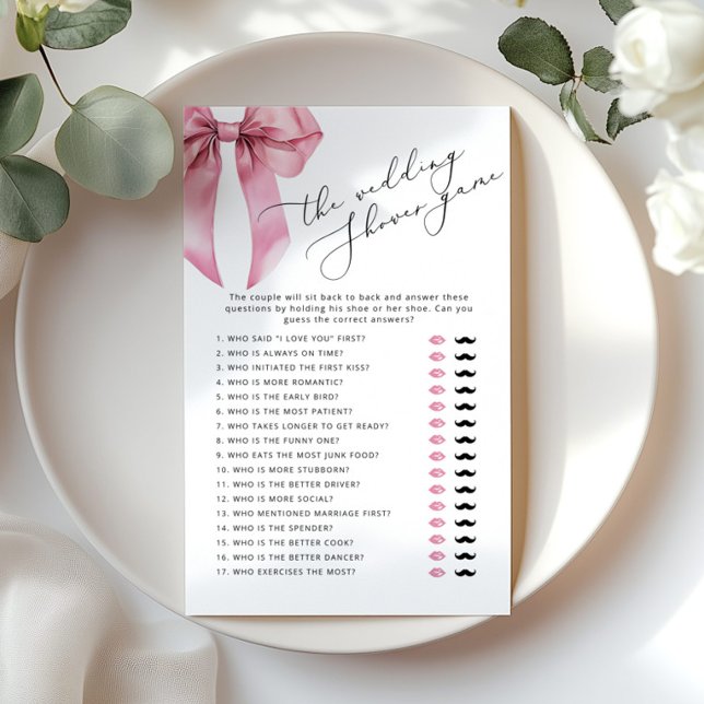 Rosa Bow Möhippa-spelet i bröllop-skon (Skapare uppladdad)